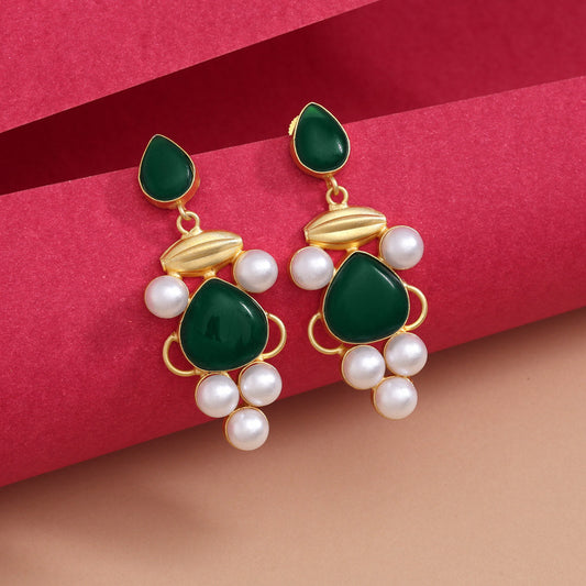 Green Color Amrapali Earrings - Preyans.com