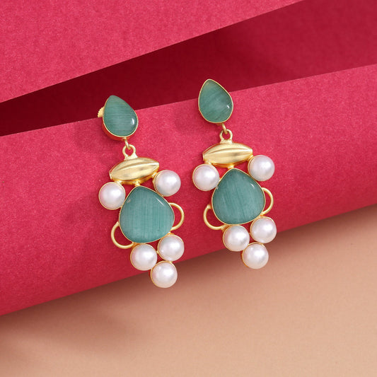 Pista Green Color Amrapali Earrings - Preyans.com