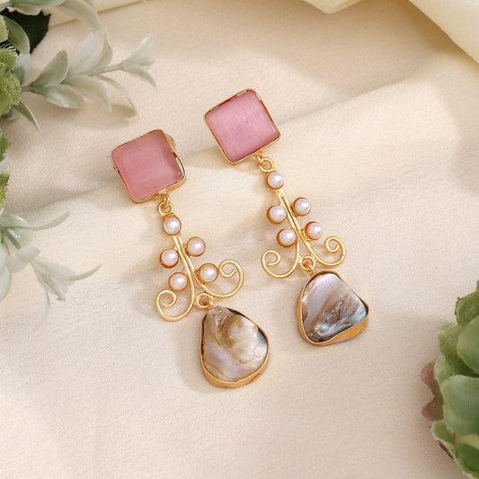 Pink Color Amrapali Earrings - Preyans.com