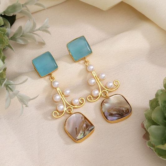 Sky Blue Color Amrapali Earrings - Preyans.com