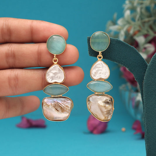 Sky Blue Color Amrapali Earrings - Preyans.com