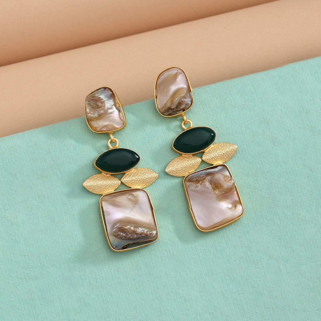 Green Color Amrapali Earrings - Preyans.com