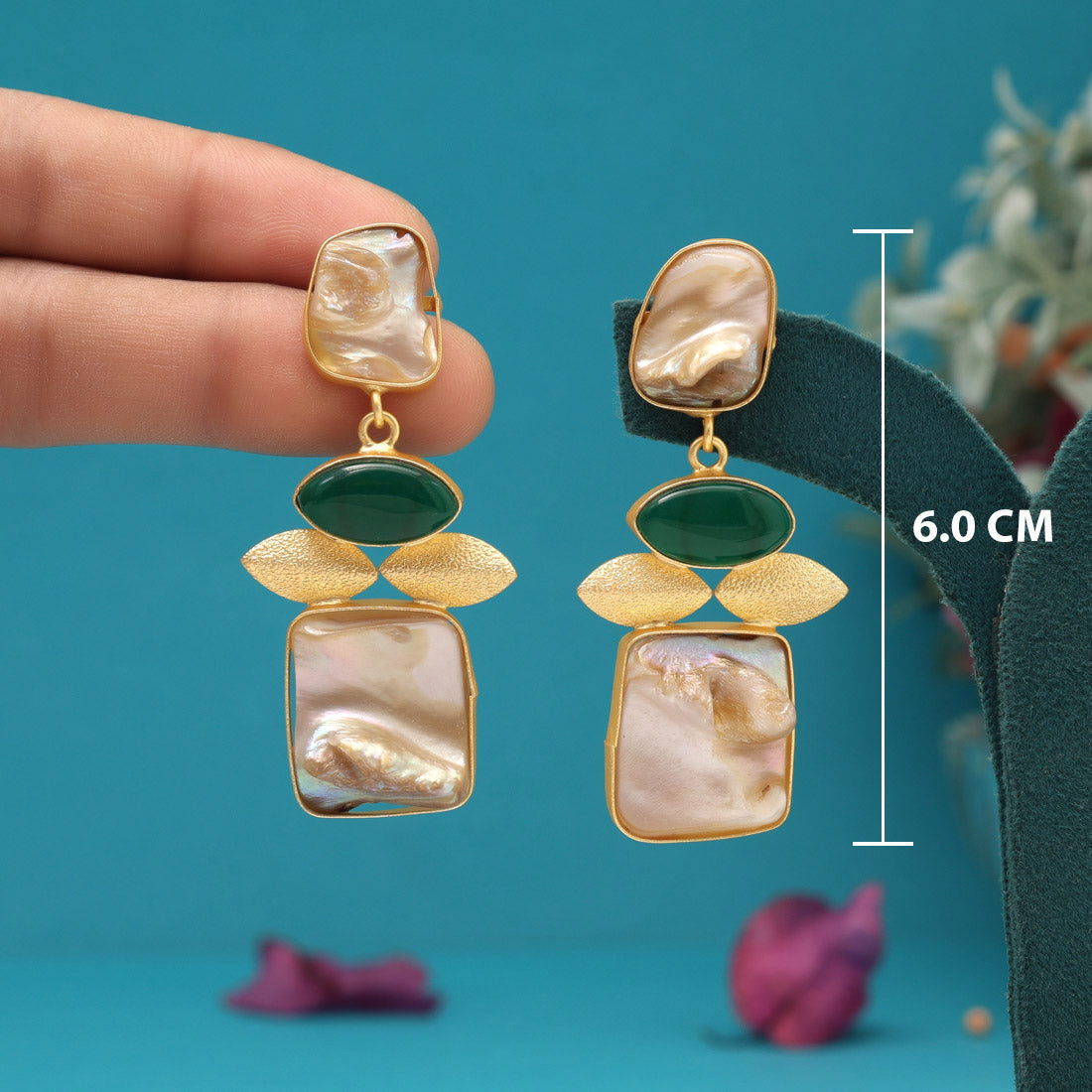 Green Color Amrapali Earrings - Preyans.com