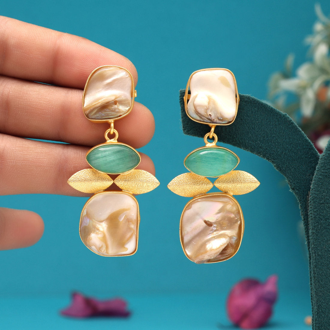 Pista Green Color Amrapali Earrings - Preyans.com