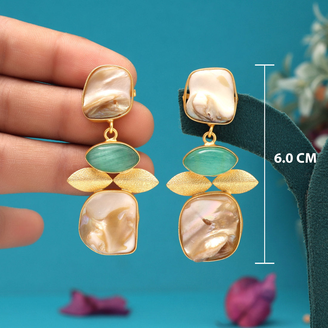 Pista Green Color Amrapali Earrings - Preyans.com