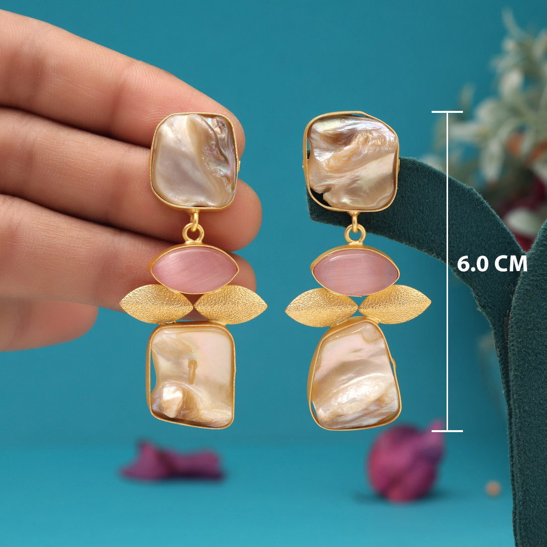 Pink Color Amrapali Earrings - Preyans.com