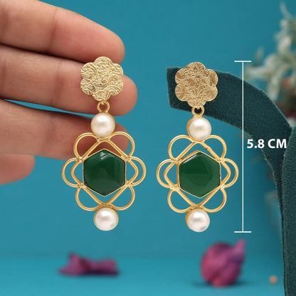 Green Color Amrapali Earrings - Preyans.com
