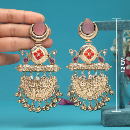 Pink Color Amrapali Earrings - Preyans.com