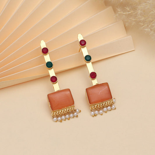 Brown Color Amrapali Earrings - Preyans.com
