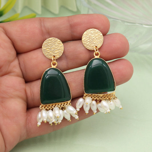 Green Color Amrapali Earrings - Preyans.com
