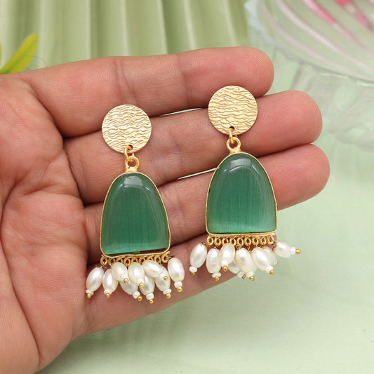 Pista Green Color Amrapali Earrings - Preyans.com