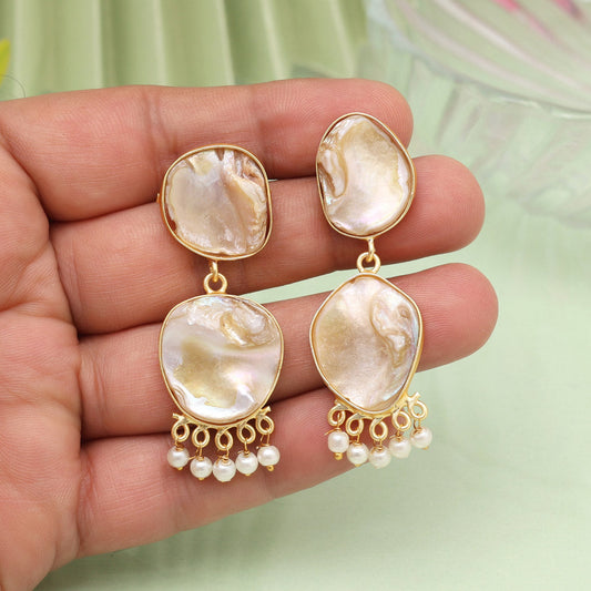 White Color Amrapali Earrings - Preyans.com