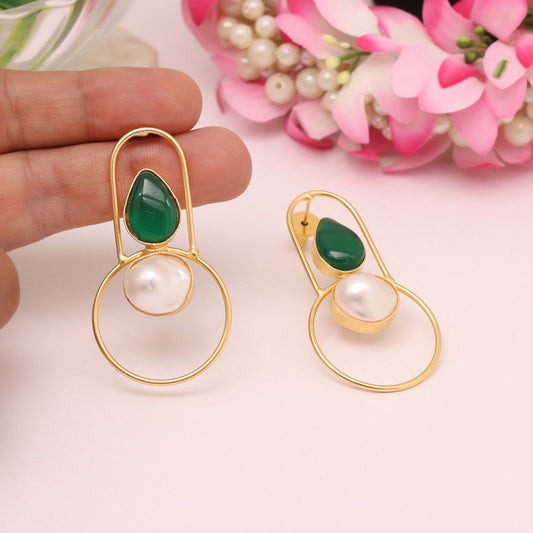 Green Color Amrapali Earrings - Preyans.com