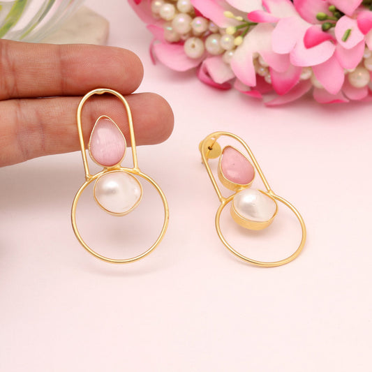 Pink Color Amrapali Earrings - Preyans.com