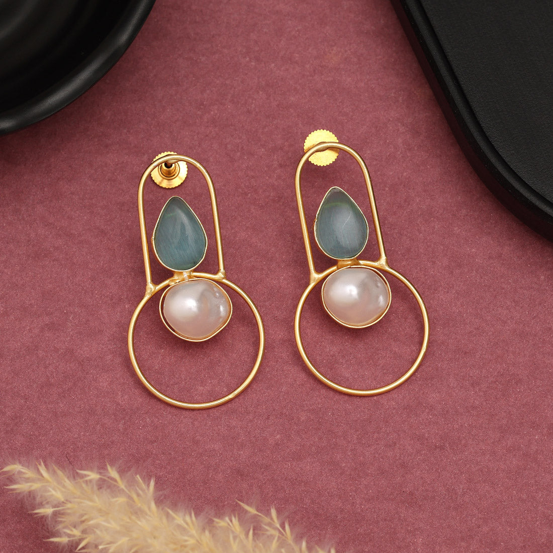 Sky Blue Color Amrapali Earrings - Preyans.com