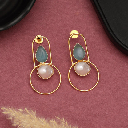 Sky Blue Color Amrapali Earrings - Preyans.com