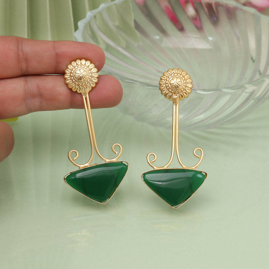 Green Color Amrapali Earrings - Preyans.com
