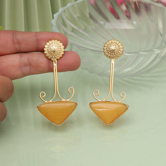 Peach Color Amrapali Earrings - Preyans.com