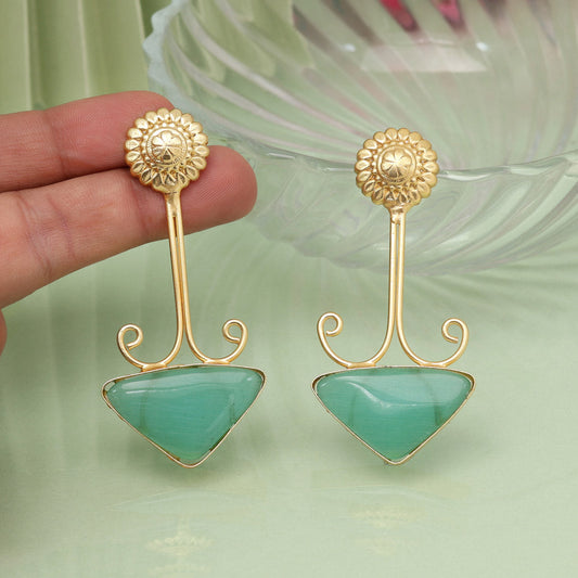 Pista Green Color Amrapali Earrings - Preyans.com