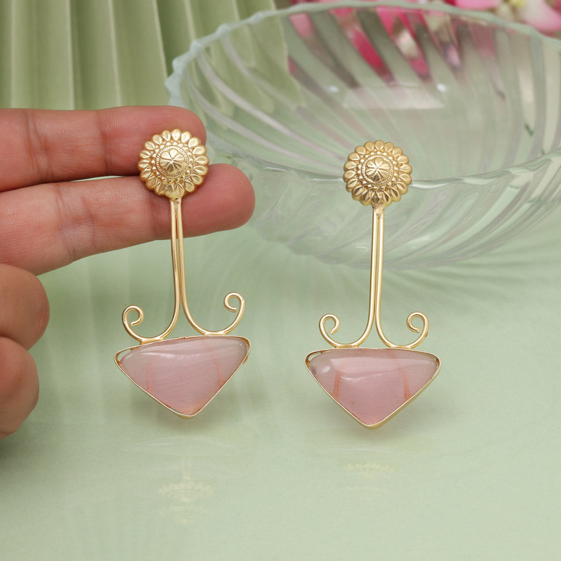 Pink Color Amrapali Earrings - Preyans.com
