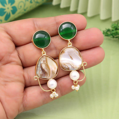 Green Color Amrapali Earrings - Preyans.com