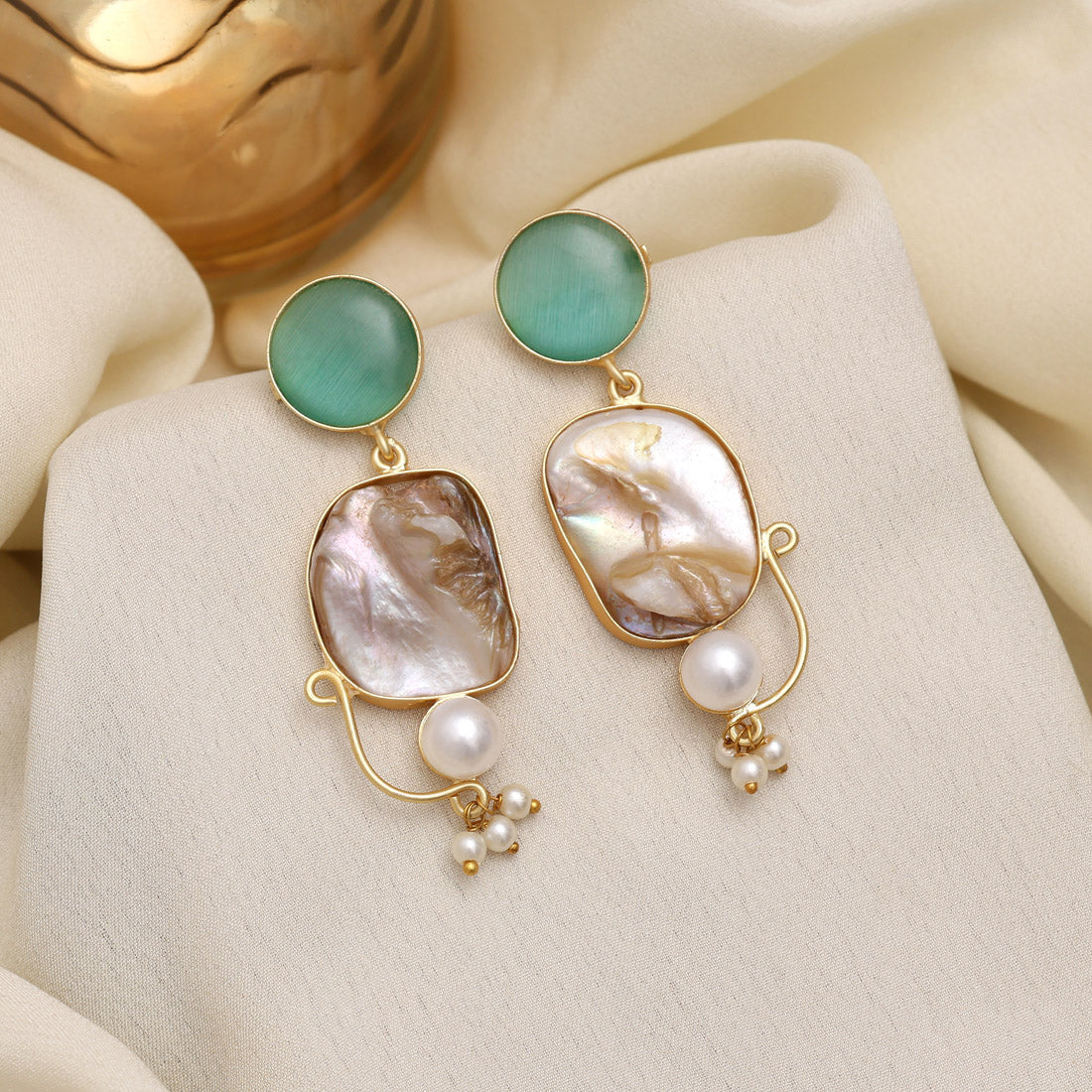 Pista Green Color Amrapali Earrings - Preyans.com