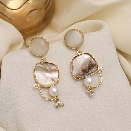 White Color Amrapali Earrings - Preyans.com