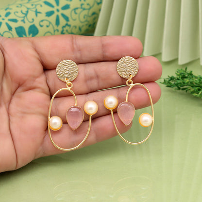 Pink Color Amrapali Earrings - Preyans.com