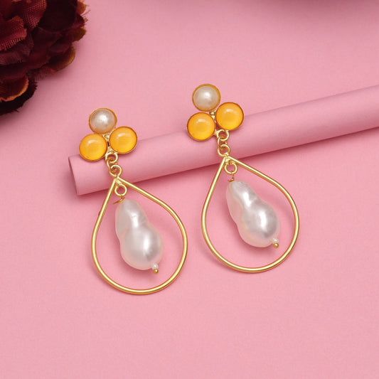Peach Color Amrapali Earrings - Preyans.com