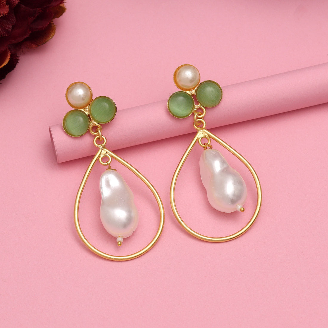 Pista Green Color Amrapali Earrings - Preyans.com