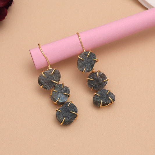 Grey Color Amrapali Earrings - Preyans.com