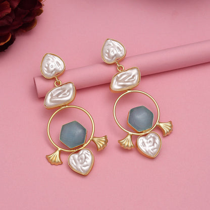 Sky Blue Color Amrapali Earrings - Preyans.com