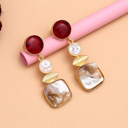 Maroon Color Amrapali Earrings - Preyans.com