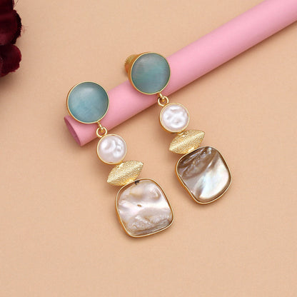 Sky Blue Color Amrapali Earrings - Preyans.com