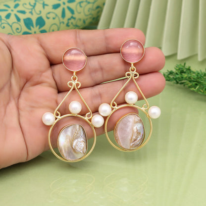 Pink Color Amrapali Earrings - Preyans.com