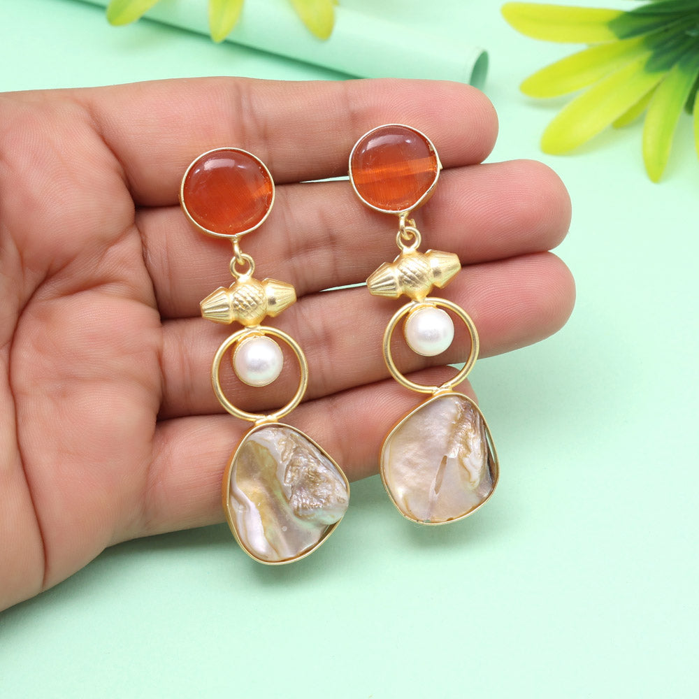 Cocoa Brown Color Amrapali Earrings - Preyans.com