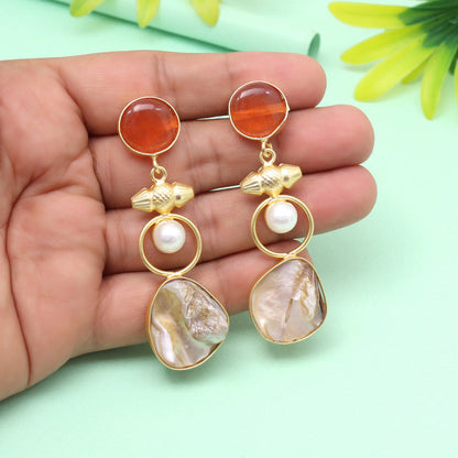 Cocoa Brown Color Amrapali Earrings - Preyans.com