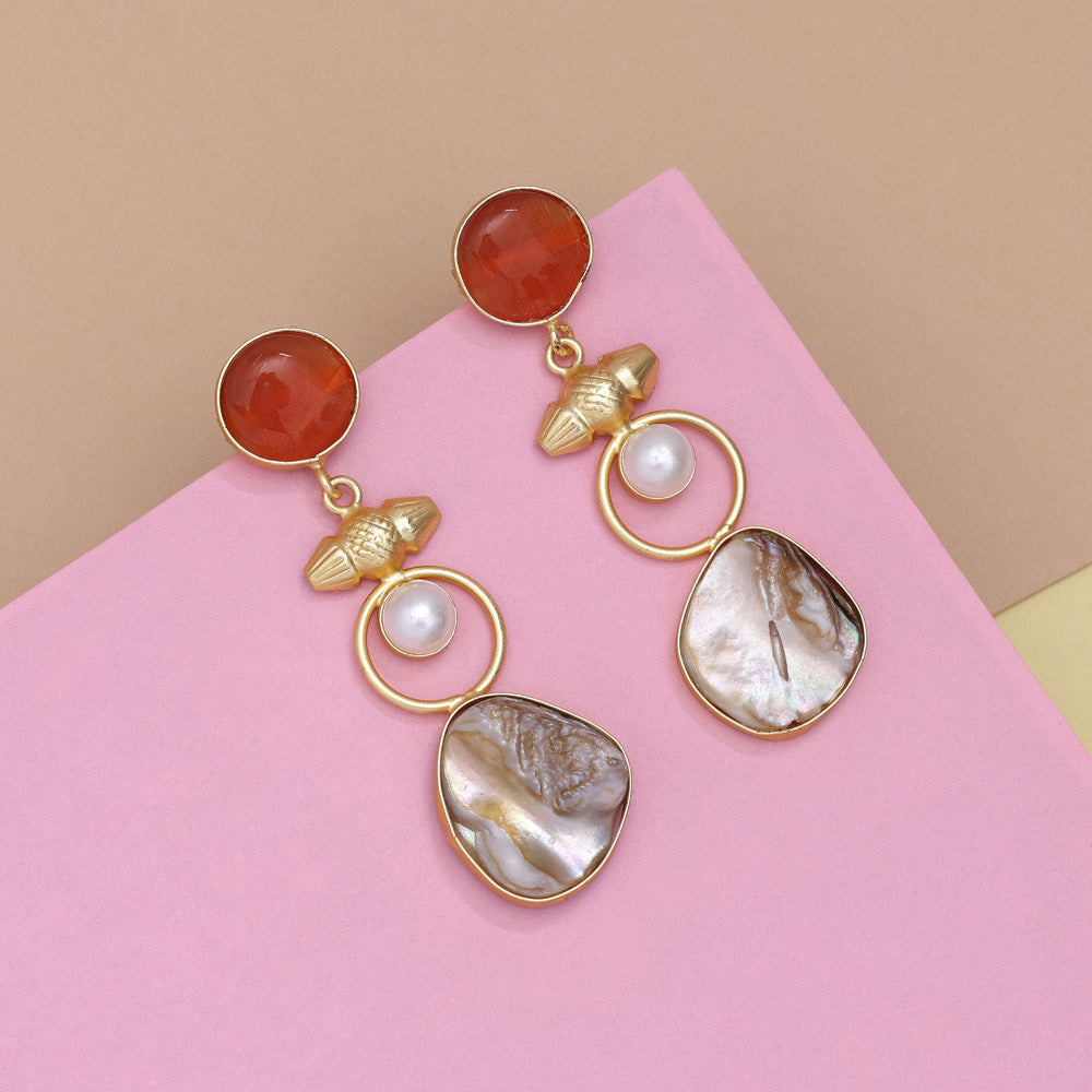 Cocoa Brown Color Amrapali Earrings - Preyans.com