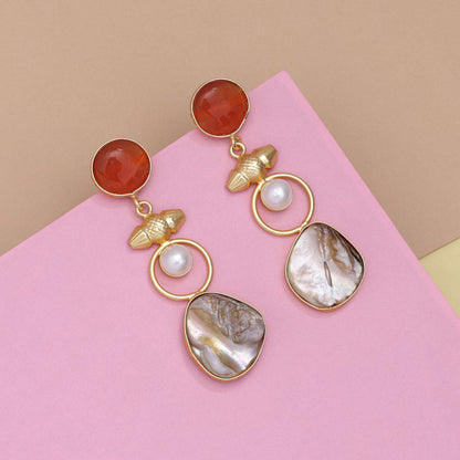 Cocoa Brown Color Amrapali Earrings - Preyans.com