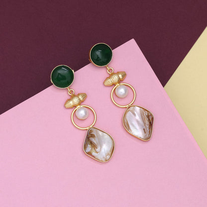 Leaf Green Color Amrapali Earrings - Preyans.com