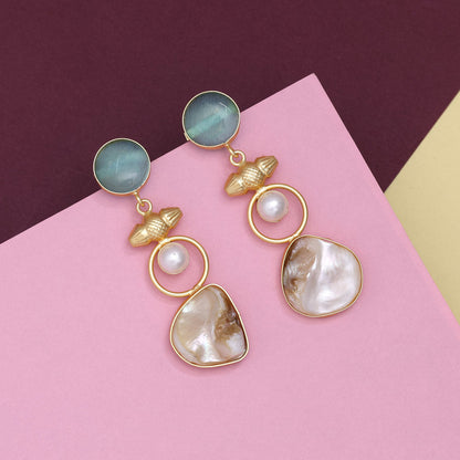 Cloudy Sky Blue Color Amrapali Earrings - Preyans.com