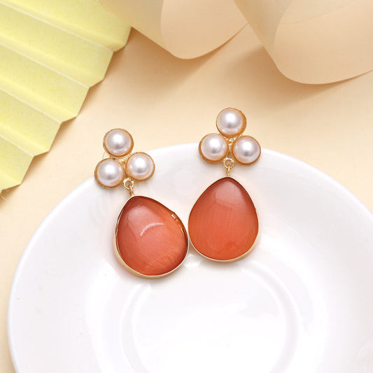 Mocha Brown Color Amrapali Earrings - Preyans.com