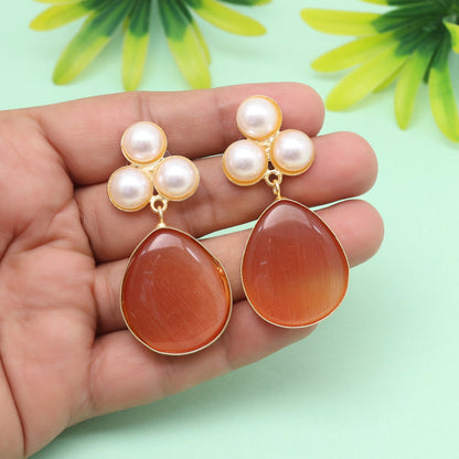 Mocha Brown Color Amrapali Earrings - Preyans.com