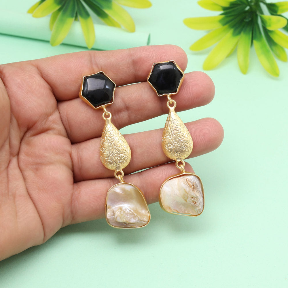 Velvet Black Color Amrapali Earrings - Preyans.com