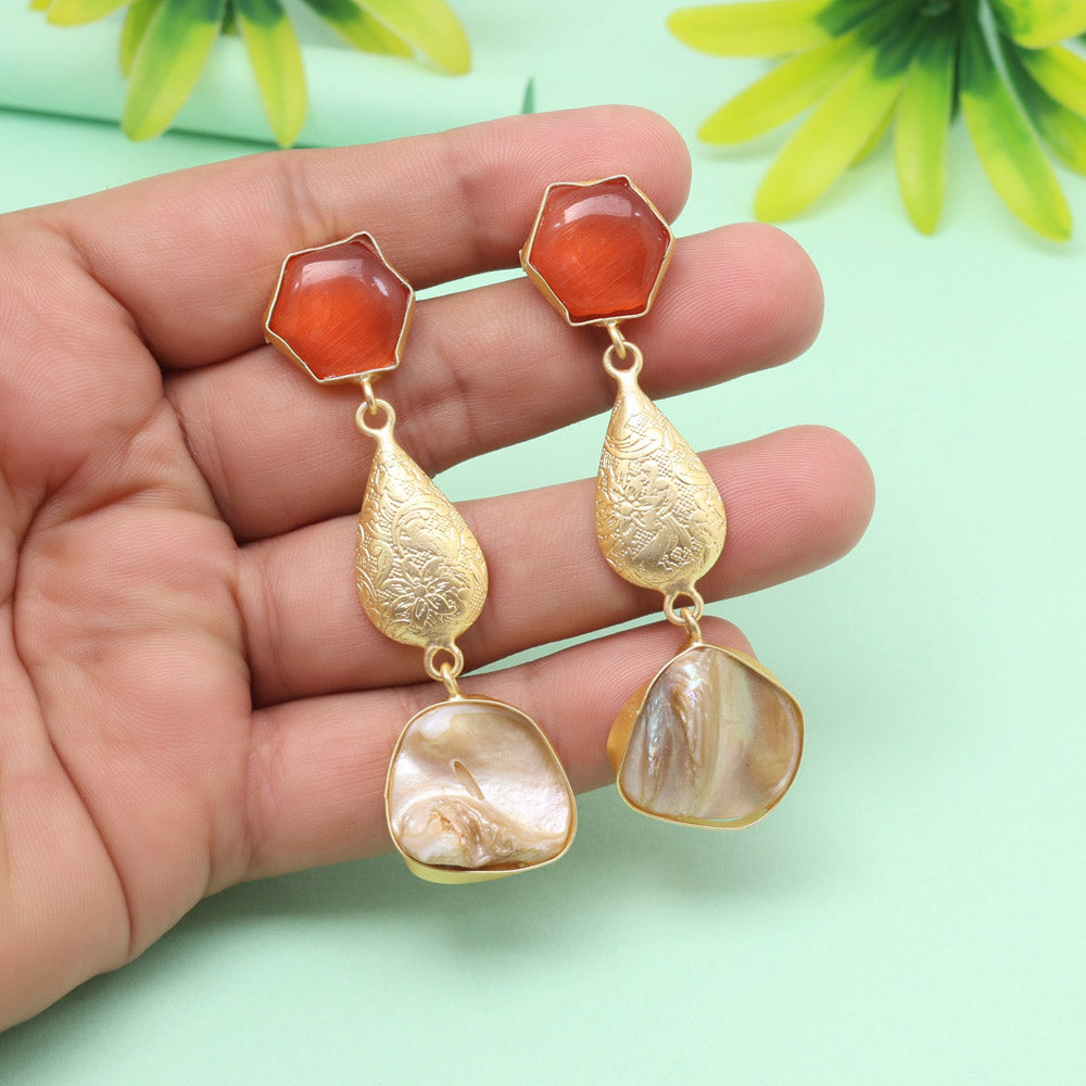 Rustic Brown Color Amrapali Earrings - Preyans.com