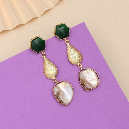 Spring Green Color Amrapali Earrings - Preyans.com