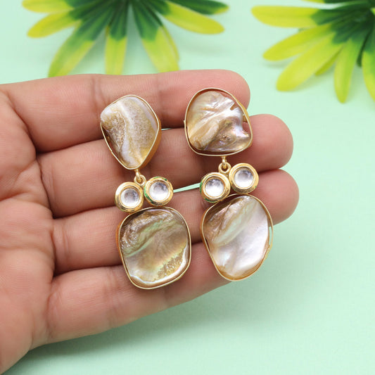 Silky White Color Amrapali Earrings - Preyans.com