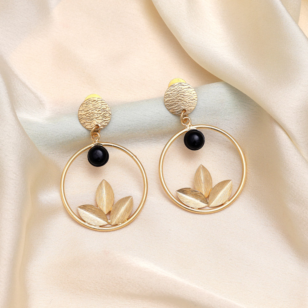 Jet Black Color Amrapali Earrings - Preyans.com