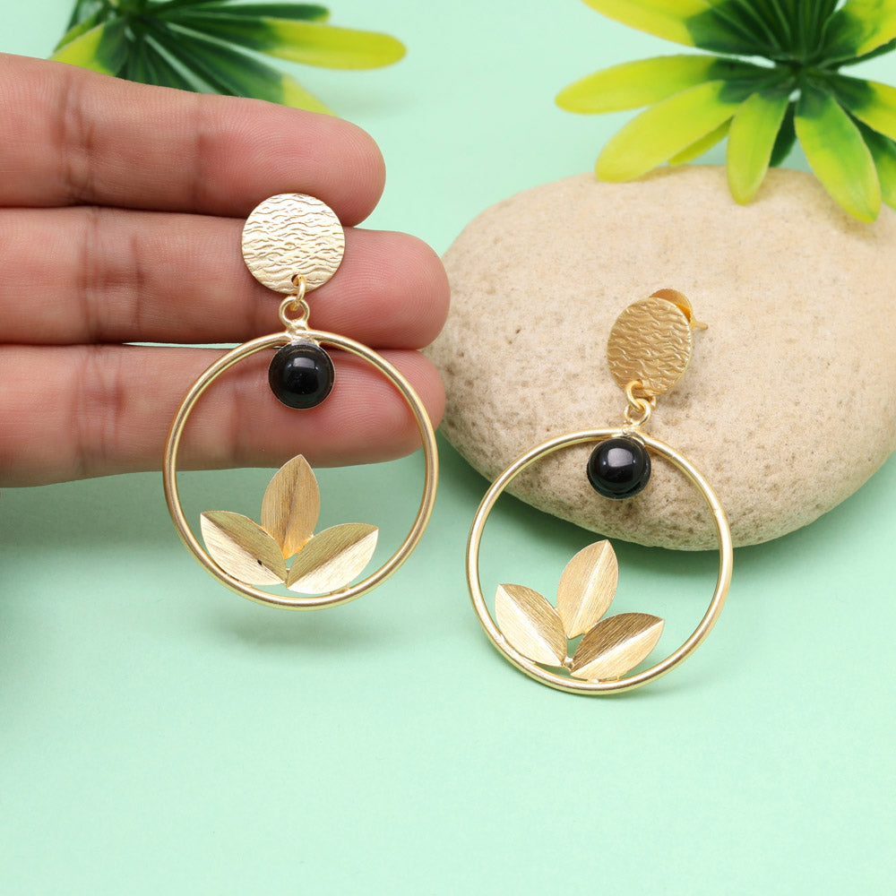 Jet Black Color Amrapali Earrings - Preyans.com