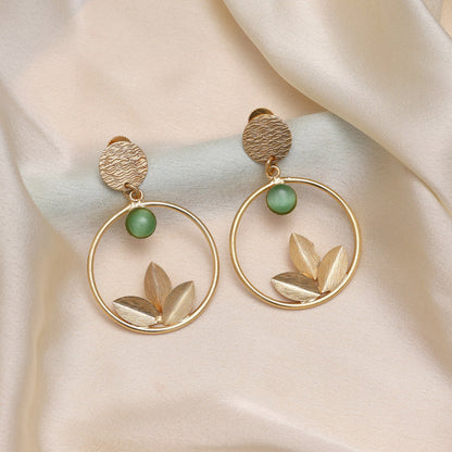 Herbal Pista Green Color Amrapali Earrings - Preyans.com